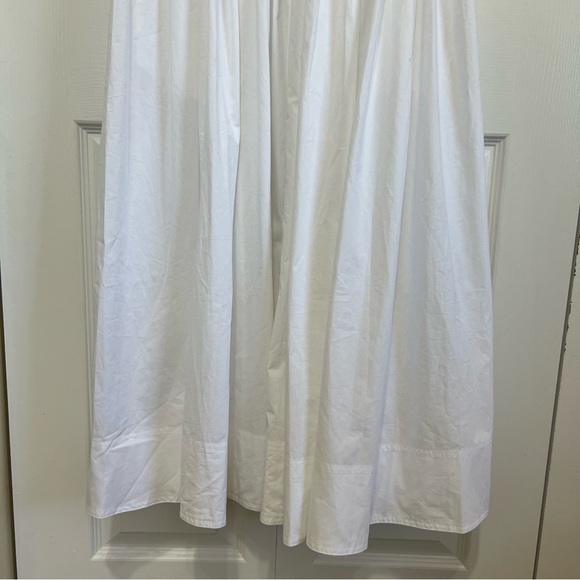 J. Crew Elena Shirt-Dress Short-Sleeve Smocked Waist White Cotton Poplin Size 12 - Picture 10 of 16